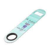 Schattige kat, ombre - wees altijd gelukkig speed flessenopener (Voorkant Gekanteld)