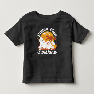 Schattige kat ontspannen in de zon - zomerhuisdier kinder shirts