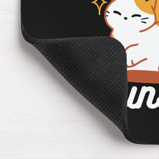 Schattige kat ontspannen in de zon - zomerhuisdier muismat (Hoek)