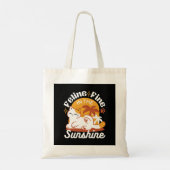 Schattige kat ontspannen in de zon - zomerhuisdier tote bag (Achterkant)