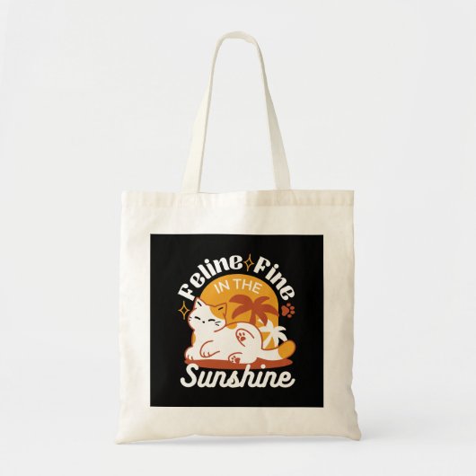 Schattige kat ontspannen in de zon - zomerhuisdier tote bag (Voorkant)