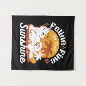 Schattige kat ontspannen in de zon - zomerhuisdier wandkleed (Voorkant (horizontaal))