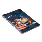 Schattige kat op de maan Een boek lezen Notitieboek (Rechterzijde)