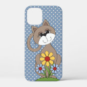 schattige kat op poka-stippen Case-Mate iPhone case (Achterkant)