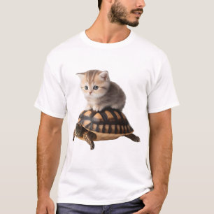 schattige kat op schildpad Kopie T-shirt