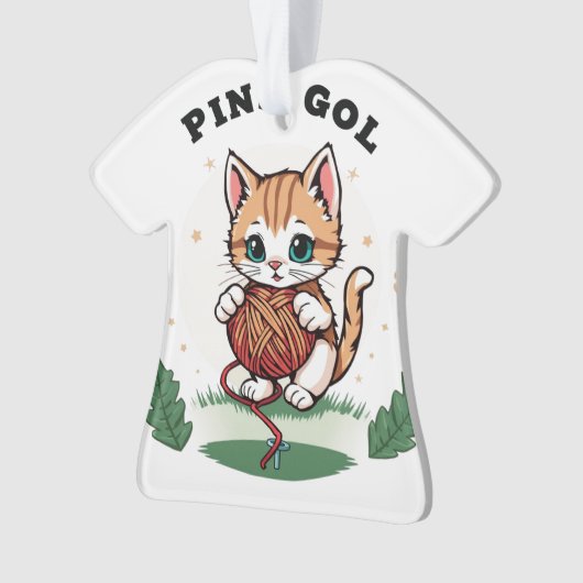 schattige kat ornament (voorkant)