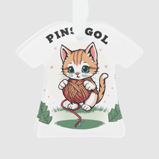 schattige kat ornament (voorkant)