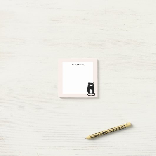 Schattige Kat Post-it® Notes (Op bureau)