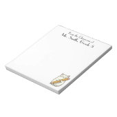 Schattige Kat & Potlood, Leraar Waardering, Aangep Notitieblok (Linkerzijde)
