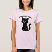 Schattige Kat Purrfecte Sfeer T-shirt (Voorkant)
