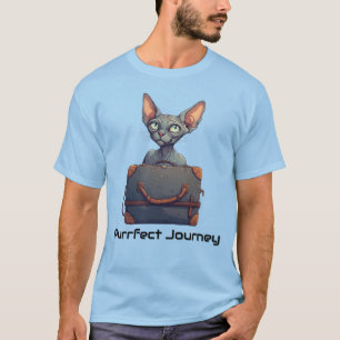 Schattige Kat Reiziger – Cadeau voor Kat Liefhebbe T-shirt