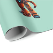 Schattige Kat Robots Cadeaupapier (Rol Hoek)