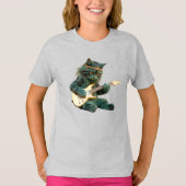 Schattige Kat Rockster Kinderen T-shirt (Voorkant)
