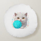 schattige kat rond kussen (Achterkant)