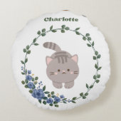 Schattige kat rond kussen (Achterkant)
