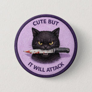 Schattige Kat Ronde Button 5,7 Cm