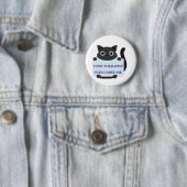 Schattige kat  ronde button 5,7 cm (In situ)