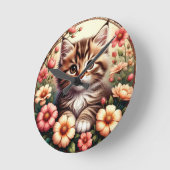 Schattige Kat Ronde Klok (Hoek)