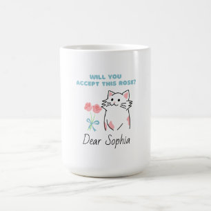 Schattige kat&Roos Koffiemok