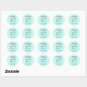 Schattige kat&Roos Ronde Sticker (Vel)