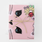 Schattige kat | Roze Schattige Meow Cat Deken Inpakpapier Vel (In situ)