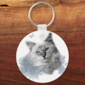 schattige kat sleutelhanger (Voorkant)