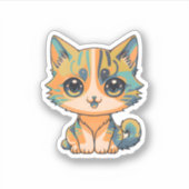 schattige kat sticker (Voorkant)
