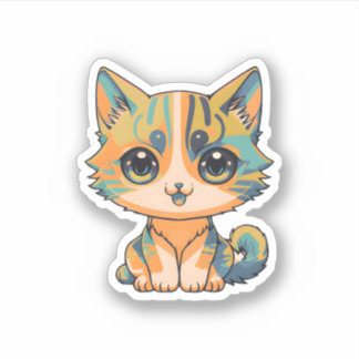 schattige kat sticker