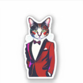 schattige kat sticker (Voorkant)