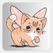 Schattige kat: Sticker voor alle kattenliefhebbers (Voorkant)