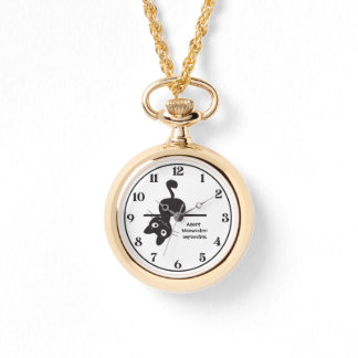 Schattige Kat, Stoute Kat, Agent Meowssion Onmogel Horloge