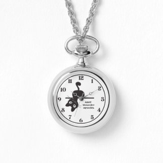 Schattige Kat, Stoute Kat, Agent Meowssion Onmogel Horloge