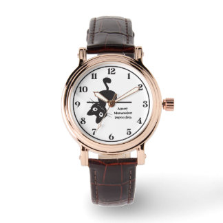 Schattige Kat, Stoute Kat, Agent Meowssion Onmogel Horloge