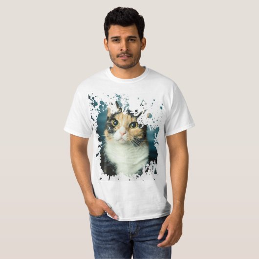 Schattige kat t-shirt (Voorkant volledig)