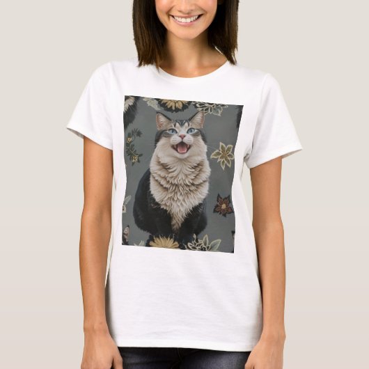 schattige kat t-shirt (Voorkant)
