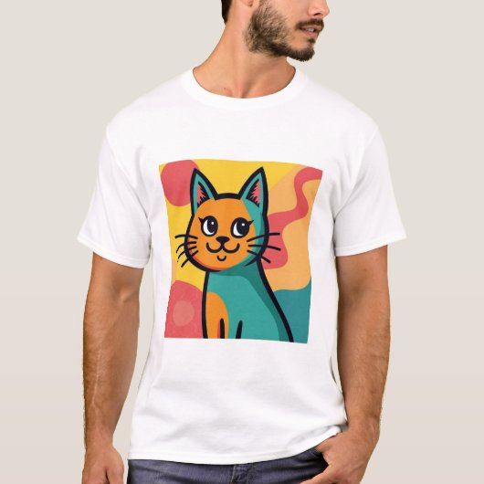 schattige kat t-shirt (Voorkant)