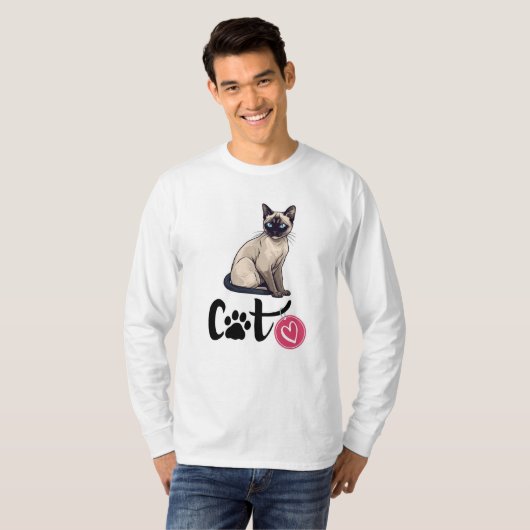schattige kat t-shirt (Voorkant volledig)