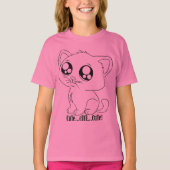 schattige kat t-shirt (Voorkant)