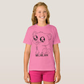 schattige kat t-shirt (Voorkant volledig)