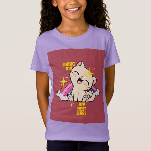 Schattige kat t-shirt (Voorkant)