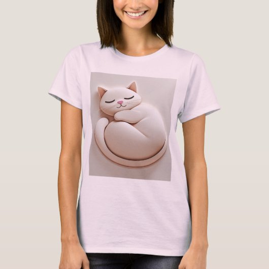 schattige kat t-shirt (Voorkant)