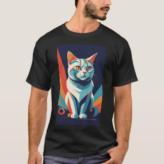 Schattige kat T-shirt ontwerp