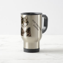 Schattige Kat Tabby Cat Art Custom Reisbeker