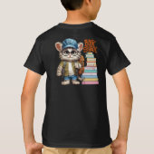 Schattige kat terug naar school ontwerp t-shirt (Achterkant)