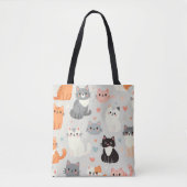 schattige kat tote bag (Voorkant)