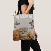 schattige kat tote bag (Dichtbij)