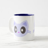 schattige kat tweekleurige koffiemok (Voorkant links)
