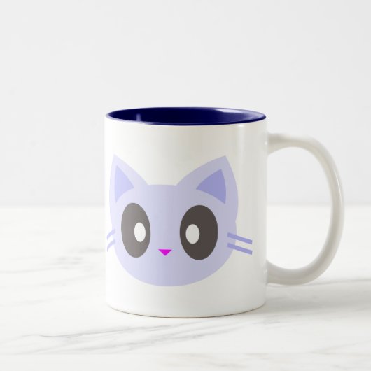 schattige kat tweekleurige koffiemok (Rechts)