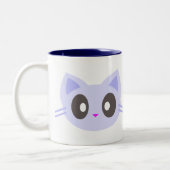 schattige kat tweekleurige koffiemok (Links)