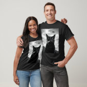 Schattige Kat Ufo Meme Selfie Alien T-shirt (Unisex)